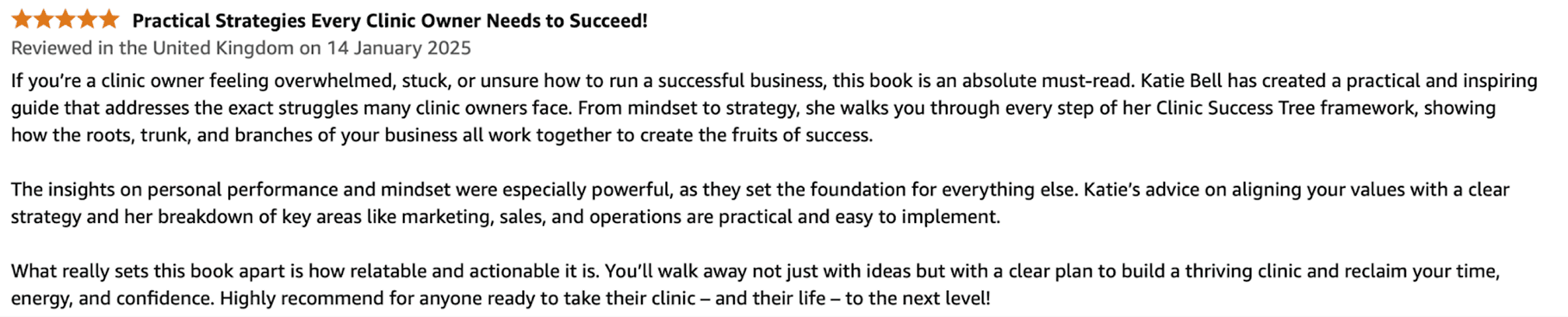 Amazon review of Thriving