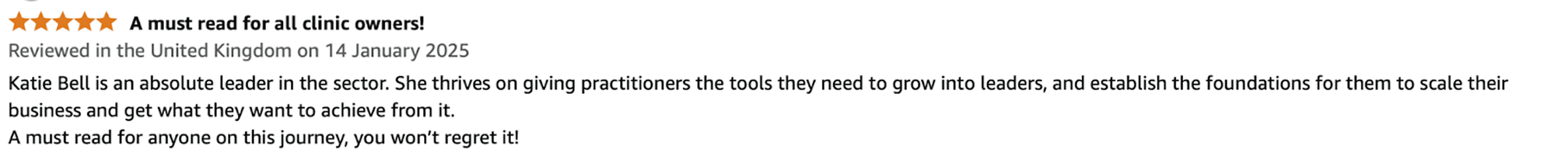 Amazon review of Thriving